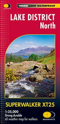 The cover of Harvey Maps Superwalker XT25: Lake District North map