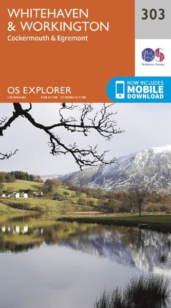 The cover of Ordnance Survey Explorer 303: Whitehaven and Workington map