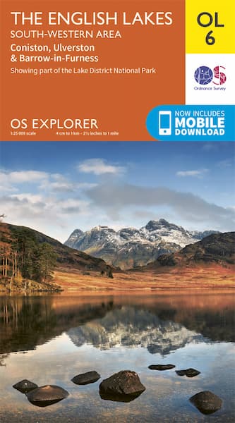 The cover of Ordnance Survey Explorer OL6: The English Lakes - South-Western Area map