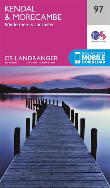 The cover of Ordnance Survey Landranger 97: Kendal and Morecambe map